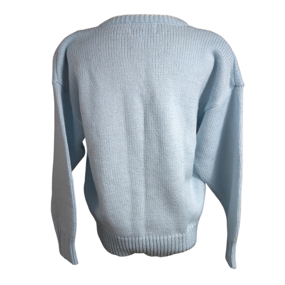 Jaclyn Smith Vintage Light Blue Beaded Sweater - Picture 6 of 8